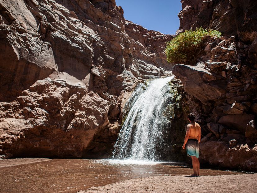 "TREKKING TO THE HIDDEN WATERFALLS + CACTUS VALLEY" PREMIUM Tour, San Pedro de Atacama, Chile. 