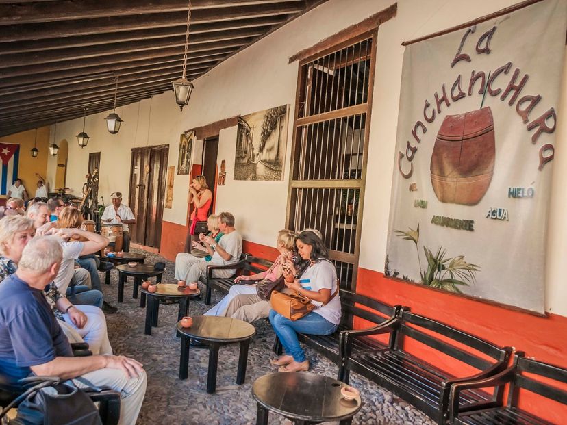 La Canchanchara Bar, The most famous bar in trinidad. La Canchanchara is a traditional Cuban cocktail made of Aguardiente, lime juice, and honey.