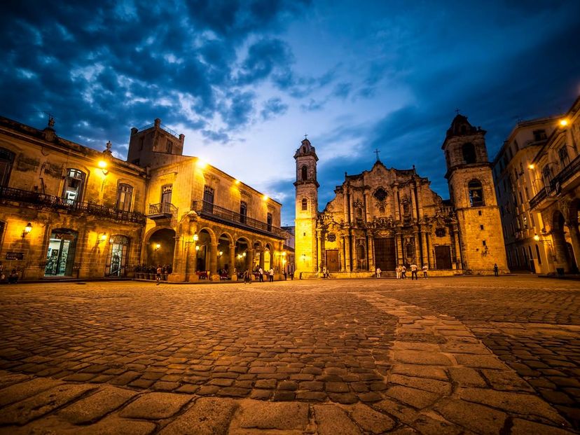 The Cathedral of Havana panoramic view, Old Havana, Havana, Cuba.