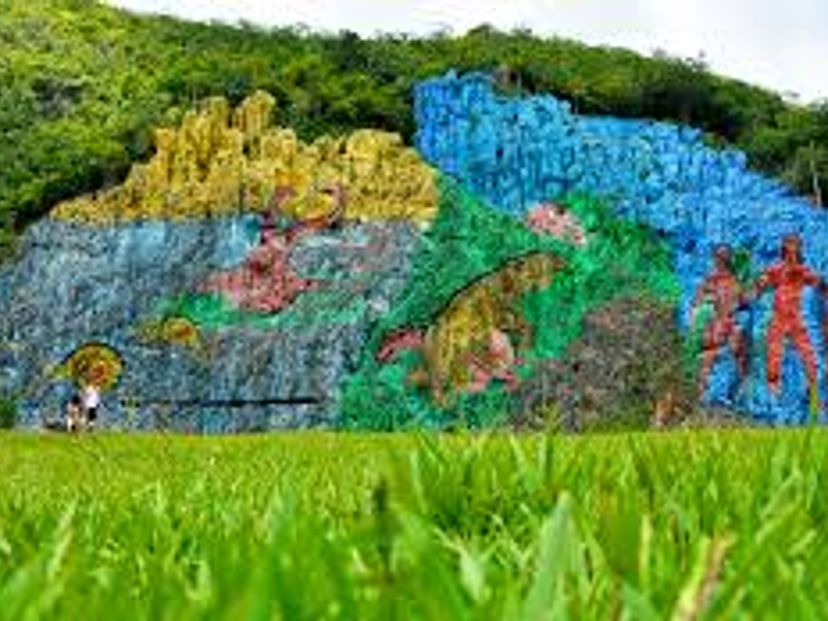 The Prehistory mural panoramic view, Viñales, Pinar del Río, Cuba.