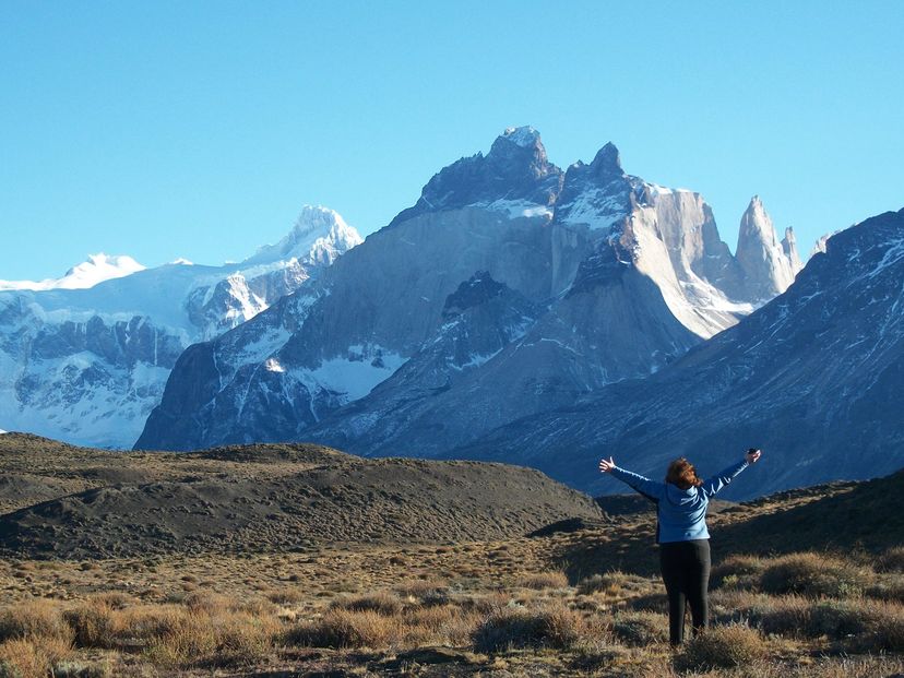 TORRES DEL PAINE NATIONAL PARK panoramic view, Puerto Natales, Chile. 