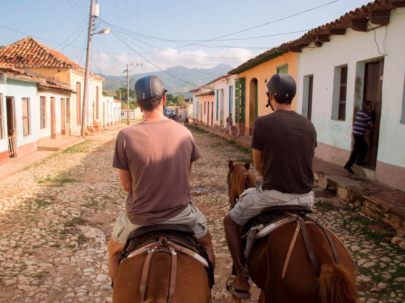 Horseback riding tour through the Sugar Mills Valley at the foot of the Sierra del Escambray, Trinidad.