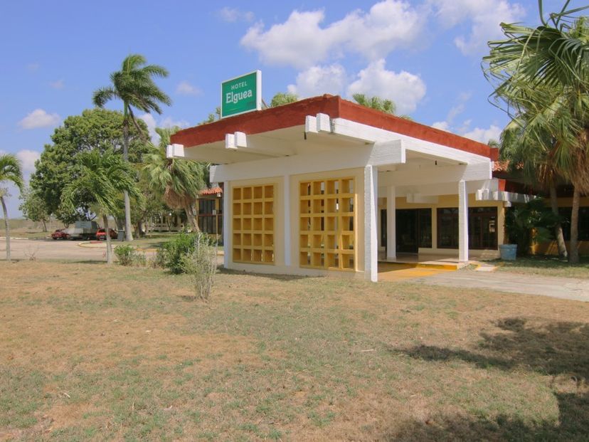 Hotel entrance panoramic view