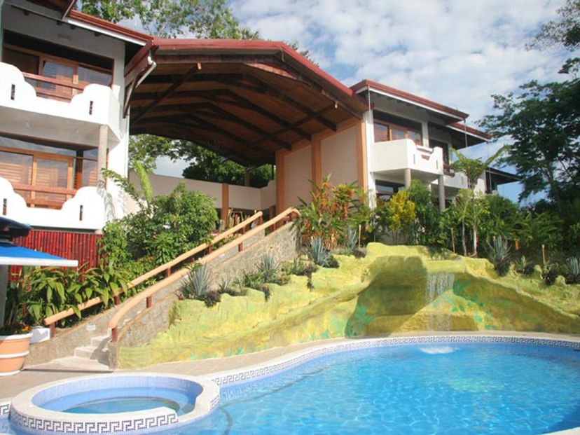 Hotel & pool panoramic view