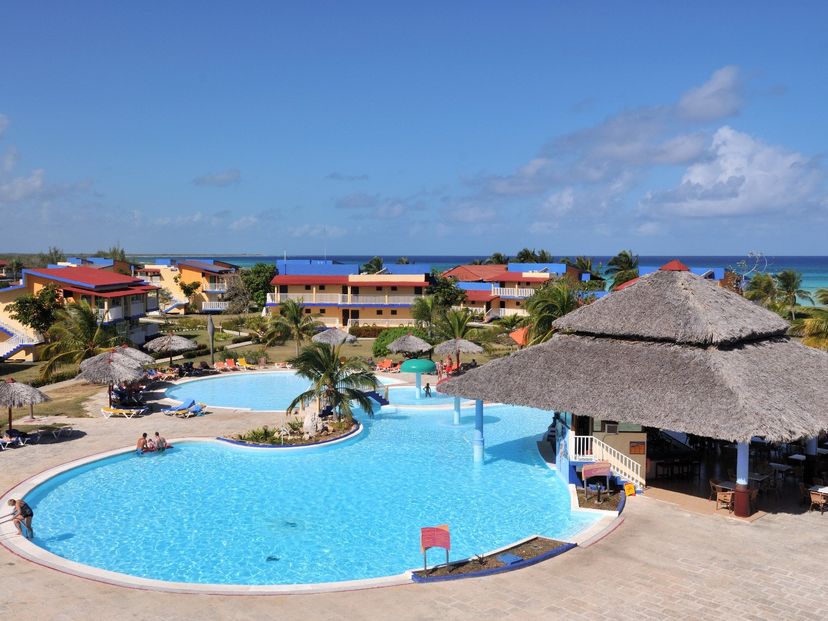 Panoramic hotel & pool view