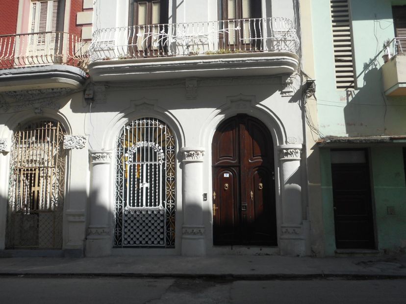 infront of the house