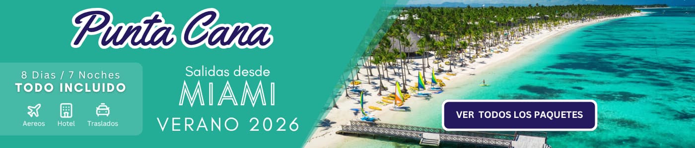 Paquetes de viaje desde Miami a Punta Cana 2026